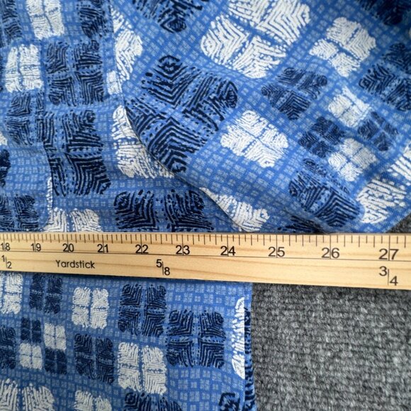 Nat Nast Button Up Shirt Short Sleeve Men’s XL Silk Cotton Geometric Tiki Adult - Picture 6 of 14